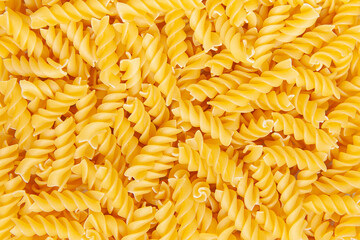 A pile of pasta on white background.