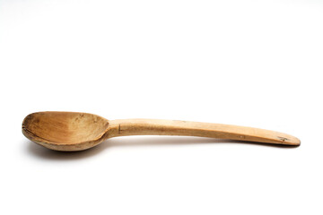 Wooden spoon close up. 