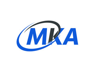 MKA letter creative modern elegant swoosh logo design