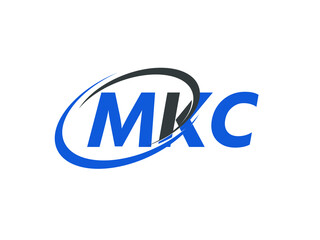 MKC letter creative modern elegant swoosh logo design