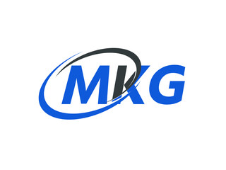 MKG letter creative modern elegant swoosh logo design
