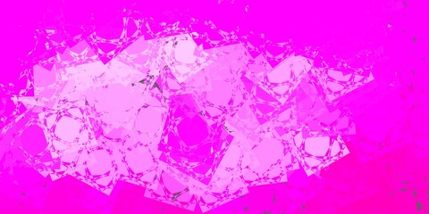 Fototapeta na wymiar Light Pink vector background with polygonal forms.