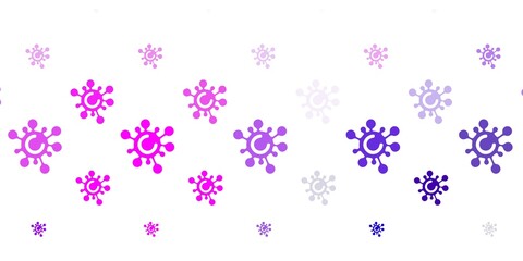 Light Purple vector template with flu signs.