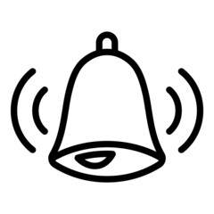 Obraz premium Bell Alarm Flat Icon Isolated On White Background