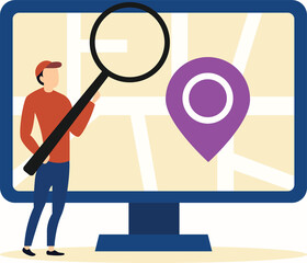 Local Search Optimization flat modern design