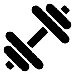 Dumbbells Flat Icon Isolated On White Background