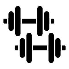 Dumbbells Flat Icon Isolated On White Background
