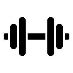 Dumbbells Flat Icon Isolated On White Background