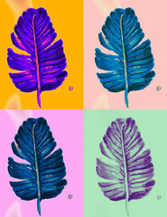 Colorful set of leaves