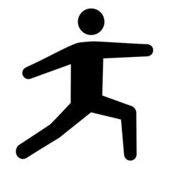 Fitness Figure Flat Icon Isolated On White Background