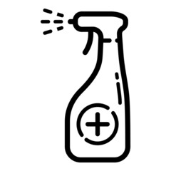 Sanitizer Flat Icon Isolated On White Background