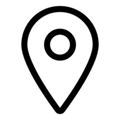 Map Pin Flat Icon Isolated On White Background
