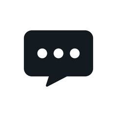 Speech bubble Icon on White background, Vector.