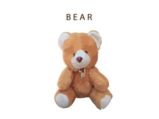 Cute cartoon Teddy bear, illustration