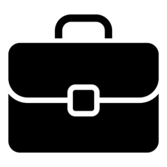 Briefcase Flat Icon Isolated On White Background