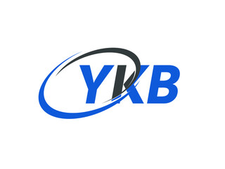 YKB letter creative modern elegant swoosh logo design