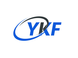 YKF letter creative modern elegant swoosh logo design