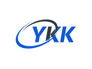 YKK letter creative modern elegant swoosh logo design