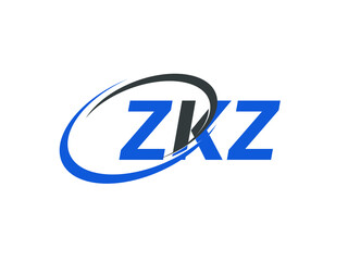 Obraz premium ZKZ letter creative modern elegant swoosh logo design