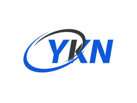 YKN letter creative modern elegant swoosh logo design