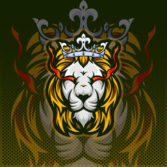 Lion logo esport vector illustration design template,Lion logo mascot for your team game,streamer,youtuber © jon studio