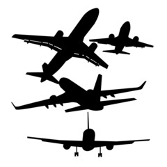 air plane transportation silhouette vector design