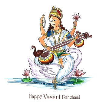 Beautiful happy vasant panchami indian festival background
