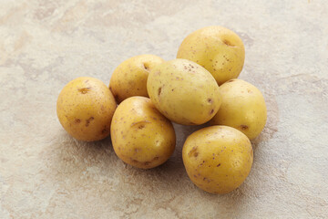 Raw small organic baby potato