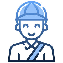 DELIVERY MAN Gradient icon,linear,outline,graphic,illustration