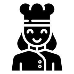 CHEF glyph icon,linear,outline,graphic,illustration