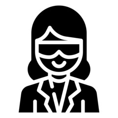 SCIENTIST glyph icon,linear,outline,graphic,illustration