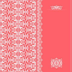 Abstract floral pattern. Vector pink and white seamless background. Perfect for invitations or announcements.