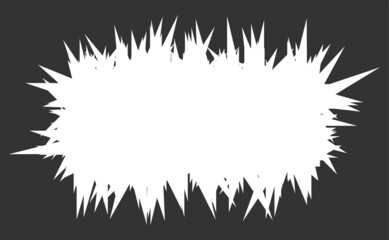 Black background with sharp pointed edges, and place for text design flat style vector illustration. isolated on white.