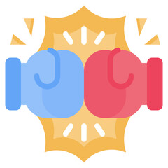BOXING flat icon,linear,outline,graphic,illustration