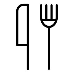 Fork And Knife Flat Icon Isolated On White Background