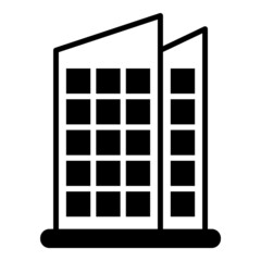 Office Building Flat Icon Isolated On White Background