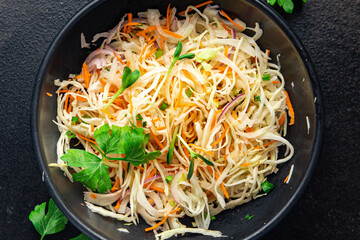 fresh cabbage salad healthy veggie meal food snack on the table copy space food background vegan or vegetarian food