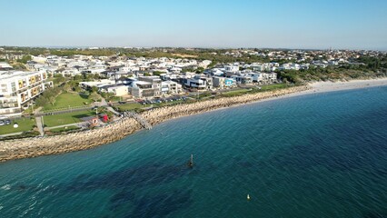 Fototapeta premium Aerial photo of Cottesloe Beach in Perth, Australia