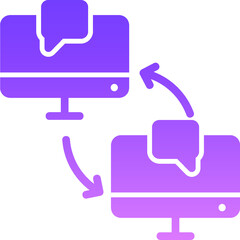 Fototapeta premium Communication Glyph Gradient Icon