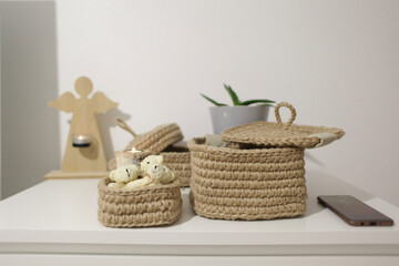 Fototapeta premium person holding a basket with flowers
