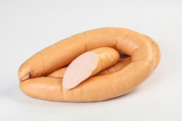 Natural meat sausages with minced meat