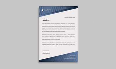 Modern Creative & Clean business style letterhead design print with vector & illustration.