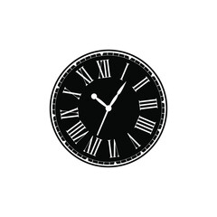 Clock face icon vector. Wall Clock illustration sign. Time symbol. watch symbol or logo.
