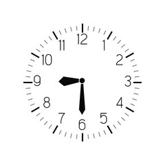 Clock face icon vector. Wall Clock illustration sign. Time symbol. watch symbol or logo.
