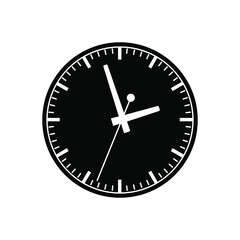Clock face icon vector. Wall Clock illustration sign. Time symbol. watch symbol or logo.
