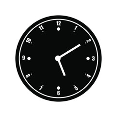 Clock face icon vector. Wall Clock illustration sign. Time symbol. watch symbol or logo.
