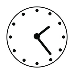 Clock face icon vector. Wall Clock illustration sign. Time symbol. watch symbol or logo.
