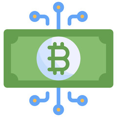 BITCOIN flat icon,linear,outline,graphic,illustration