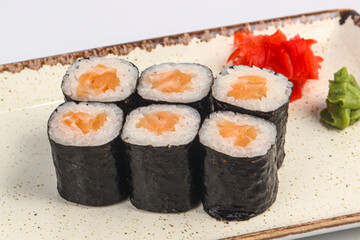 Japanese roll maki with salmon