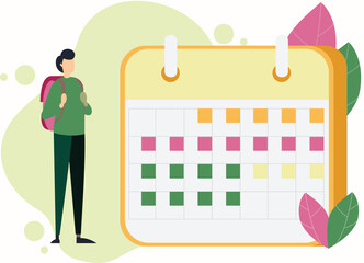 A Man with Holiday plan trip